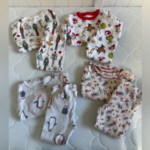 Christmas Winter Girls Two Piece Pajamas Bundle 2T